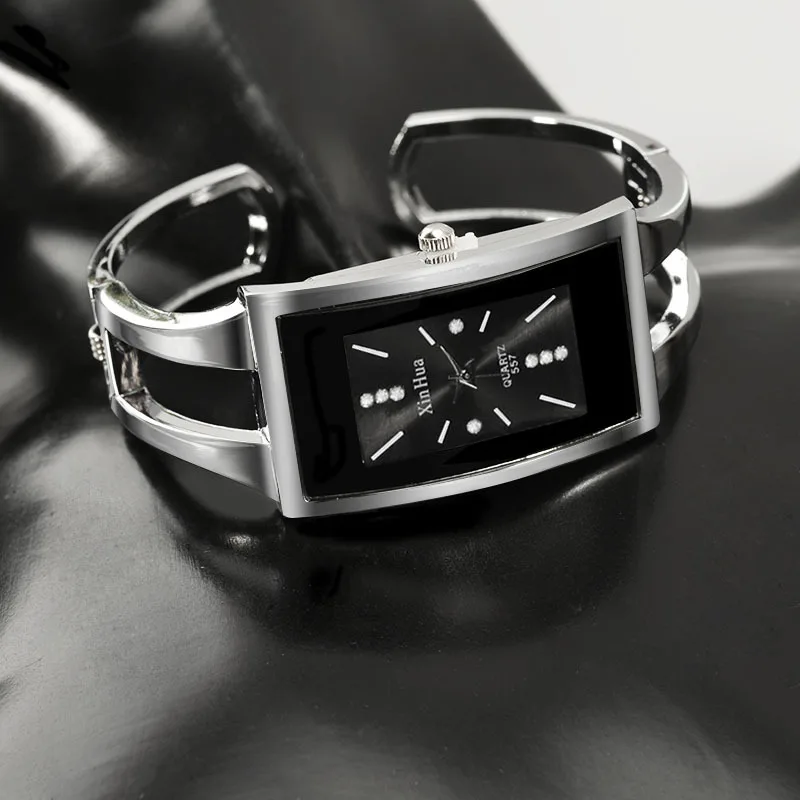 Женские часы-браслет с кристаллами, кварцевые наручные часы, модные, серебряные, повседневные, Прямая поставка, нержавеющая сталь, Mujer, браслет, relogio feminino