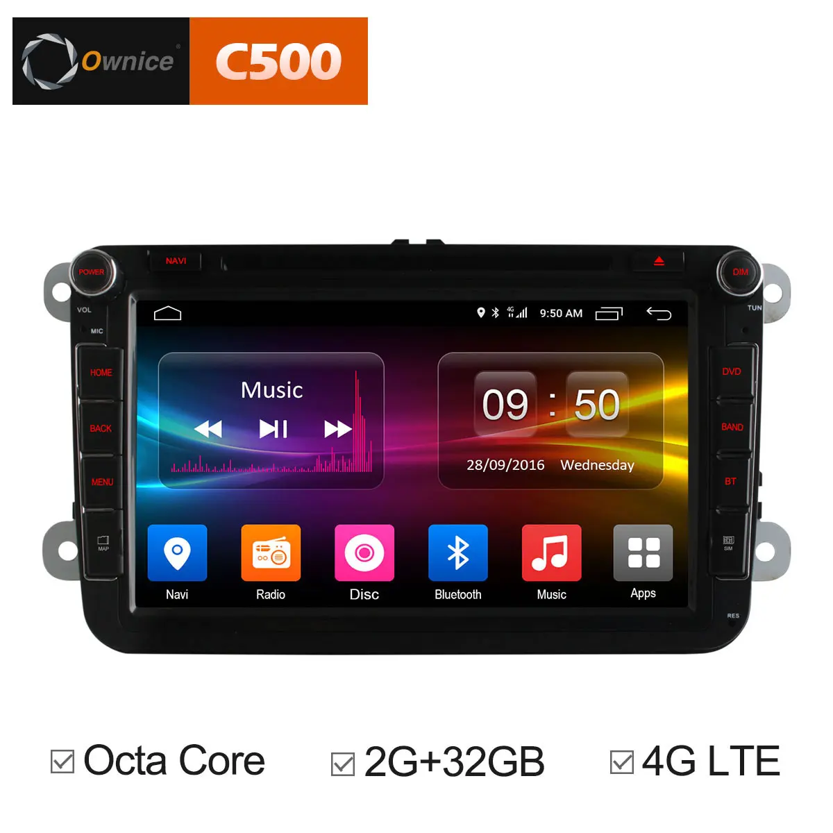 4G SIM сети LTE Ownice C500 G10 Octa 8 Core Android 6 0 2G Оперативная память 2 Din автомобильный DVD gps Navi