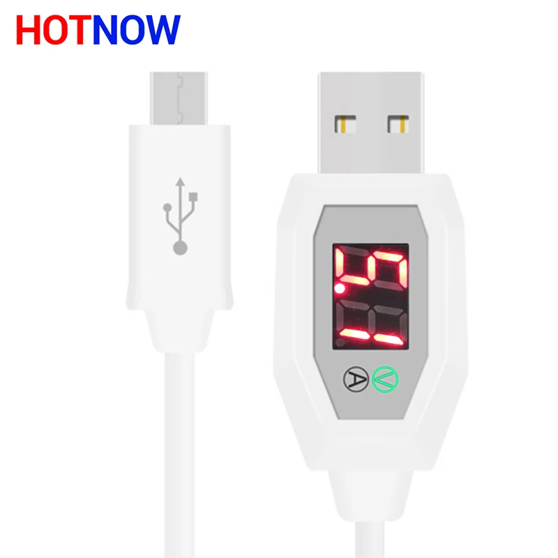 

HOTNOW Micro USB Cable with LED display Current Sync Data Cable fast charging for Samsung xiaomi android phone