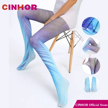 

CINHOR Moisture Wicking Velvet Leg Socks Pantyhose Self Cultivation Originality Silk Antibacterial Keep Warm Ripples Breathable