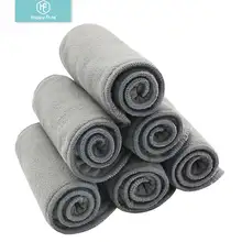 Flute feliz 10 pçs qualidade fraldas do bebê carvão de bambu forro fralda inserção para bebê pano fralda lavável 4 camadas