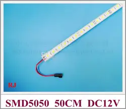 Светодиодные бар SMD 5050 LED жесткой полосы света лампы свет бар SMD5050 DC12V 7 Вт 50 см 30 светодиодов fedex Бесплатная доставка