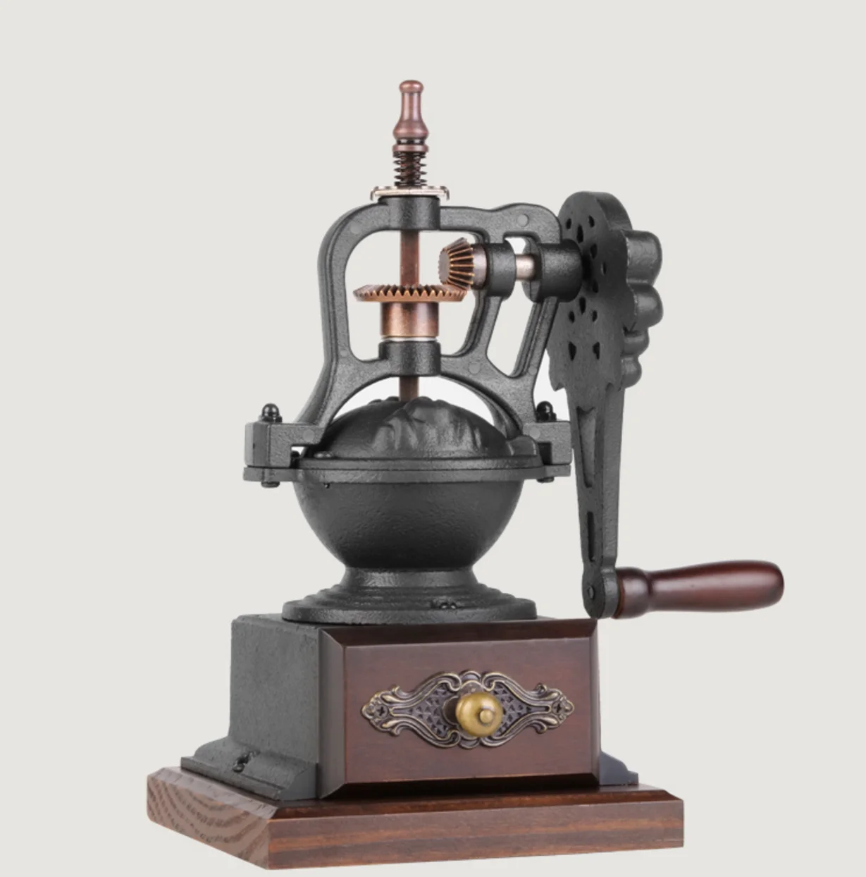 

15% LM1061 Cast ironsmith manual coffee mill grinding machine labor-saving coffee grinder machine