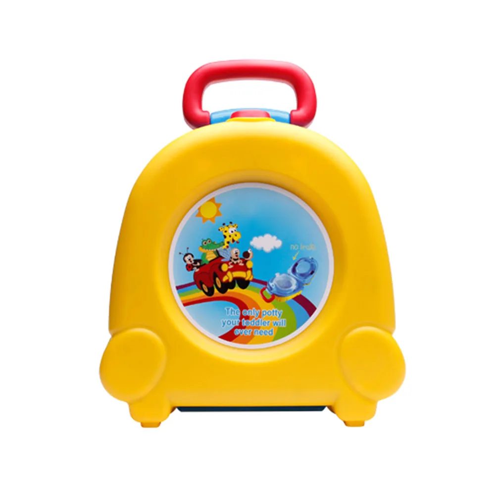 Стильная футболка с изображением персонажей видеоигр путешествия детские Портативный горшок самого нового вагонного приседания туалет для детей спортивная обувь для улицы писсуар мест горшочки для детей Z40 - Цвет: Цвет: желтый