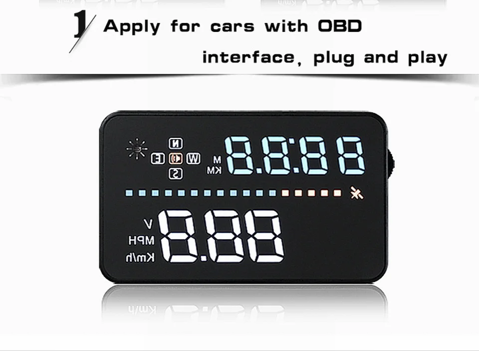 A3-OBD2-HUD Автомобильный дисплей OBD2 проекция на лобовое стекло автомобиля цифровой спидометр диагностический инструмент