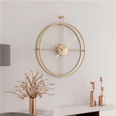 94 см большие бесшумные настенные часы современный дизайн часы для домашнего декора офиса Европейский стиль подвесные настенные часы - Цвет: 9 gold