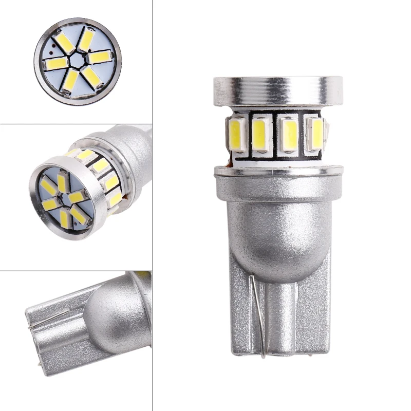 2pcs w5w led T10 LED Bulbs Canbus 18SMD 3014 For Car Parking Position Lights Interior Map Dome Lights 12V White Amber Blue Red (5)