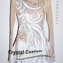 Лидер продаж белый фигурное катание платье горячее предложение бренд Катание на коньках платье для конкурса индивидуальные dr3156