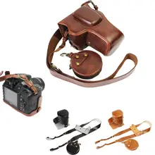 Nueva carcasa de lujo para cámara Nikon D3200 D3100 D3300, bolsa de vídeo Vintage con correa, Mini funda con diseño de batería abierta