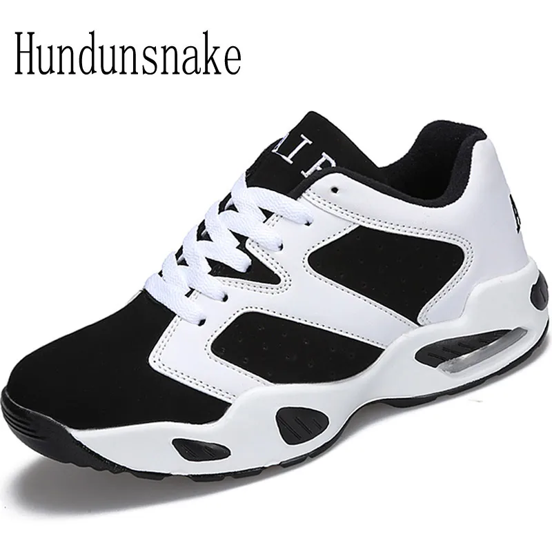 

Hundunsnake Leather Sneakers Women Black Cushioning Running Shoes For Men 2018 Ladies Shoes Sports Female Krasovki Gumshoes T119
