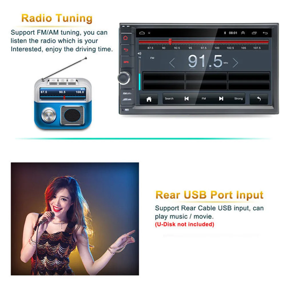 Flash Deal Octa Core 2G+32G Car Audio Stereo 7" Android 8.1 2 Din Car Radio GPS Navigation Car Multimedia No DVD Player Autoradio 1024*600 4 Flash Deal Octa Core 2G+32G Car Audio Stereo 7" Android 8.1 2 Din Car Radio GPS Navigation Car Multimedia No DVD Player Autoradio 1024*600 4