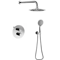 Латунь chrome дождь Насадки для душа Ванная комната латунь термостатический душ набор Настенные смеситель для душа IS609