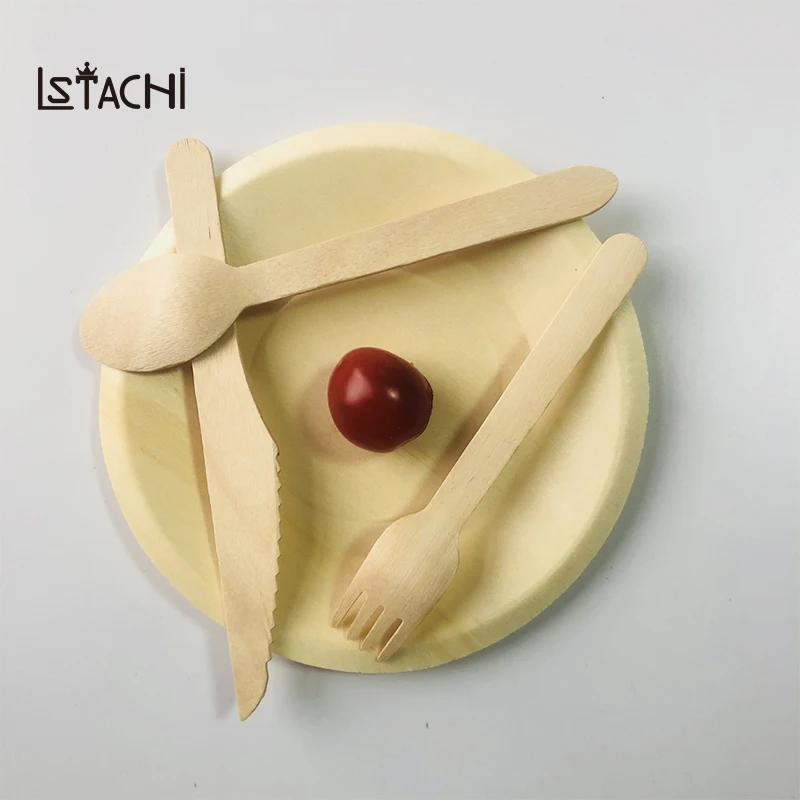LSTACHi Экологически чистая много типов деревянных столовых приборов одноразовая