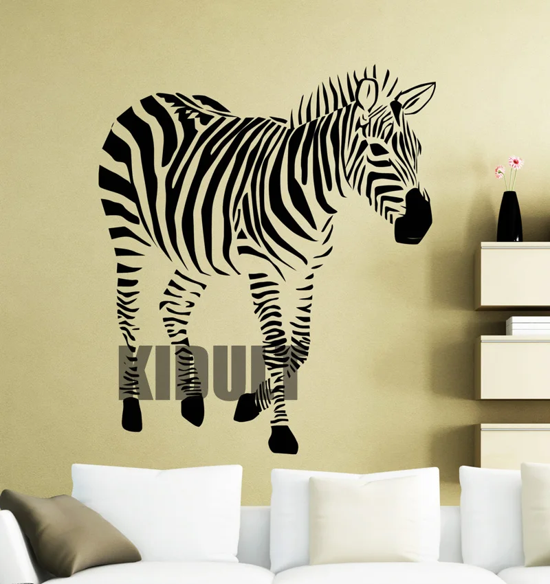 Wall Sticker Zebra African Wildlife Zebra Wall Stickers Vinyl Stickers