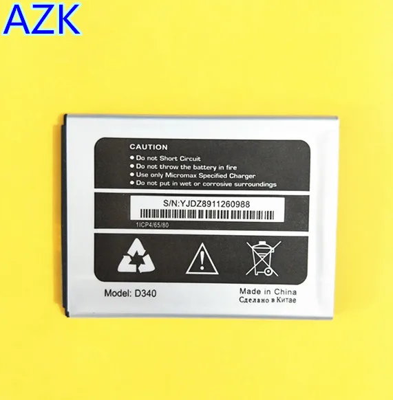 Высококачественный аккумулятор AZK 2500 мАч для Micromax D340 запасная батарея мобильного