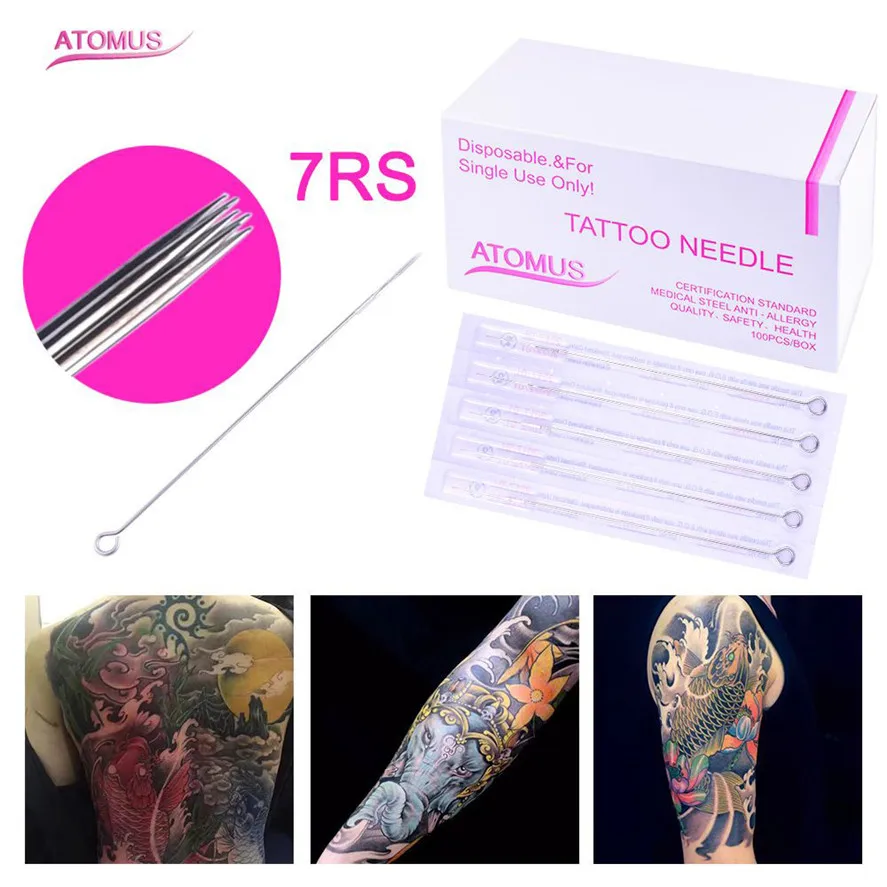 New Arrival Pick ATOMUS 50PCS Tattoo Needle 7RS Pro Tattoo Machine