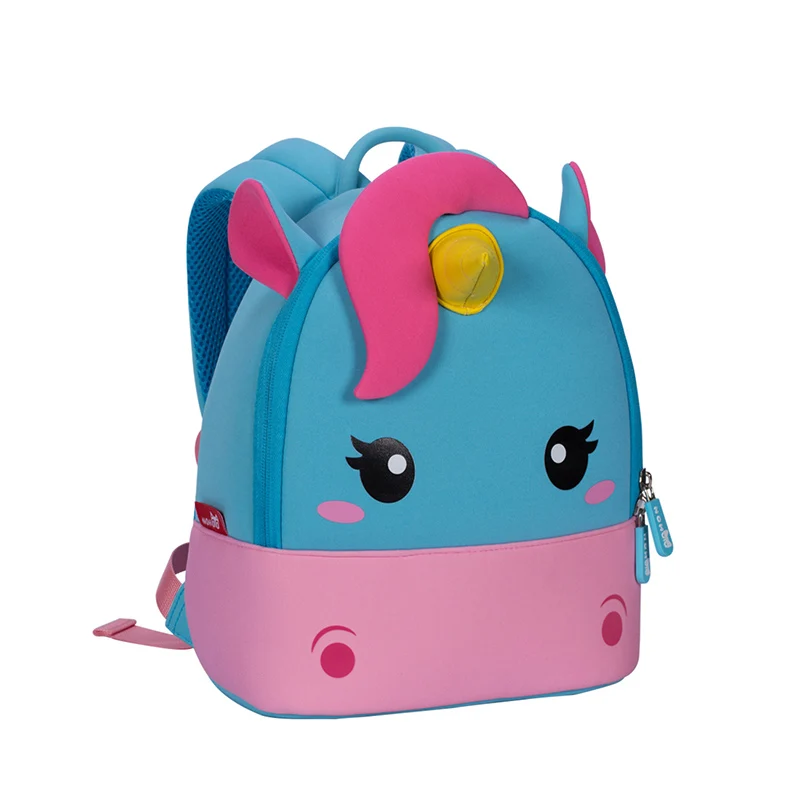 Детский дорожный мини-рюкзак, рюкзак в виде объемной мультяшной фигурки единорога, для малышей, дошкольников, мальчиков и девочек 2-8 лет
