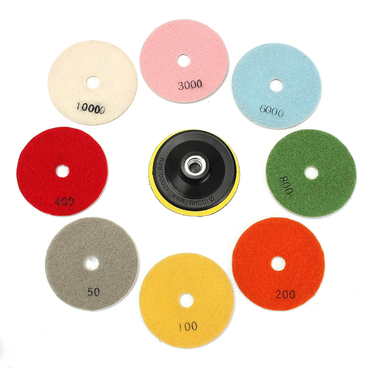 Goede 16pcs 4 inch Diamant Polijsten Pads Nat Droog 100mm voor Graniet Stone Beton Marmer Polijsten Gebruik Slijpen discs Set