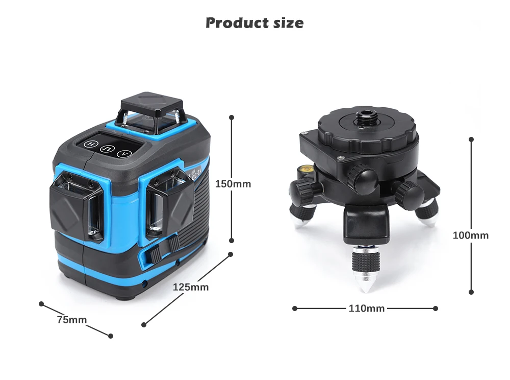12 линий 360 самонивелирующийся лазерный измеритель уровня горизонтальный и вертикальный с пультом дистанционного управления