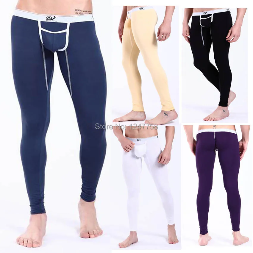 Sexy Men's Underpants Modal Thin Thermal Underwear Slim Fit Long Johns