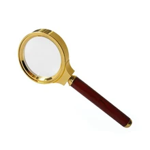 6x45 мм линза в металлической оправе деревянная ручка карманное увеличительное стекло для чтения