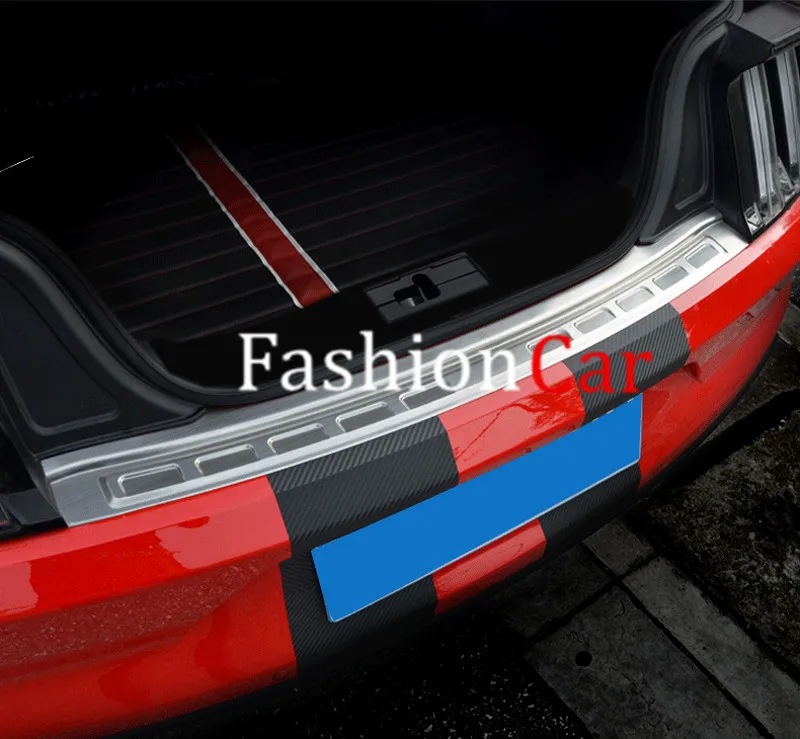 

Stainless Steel Rear Trunk Boot Outer Bumper Guard Sill Protector For Ford Mustang 2015 2016 2017