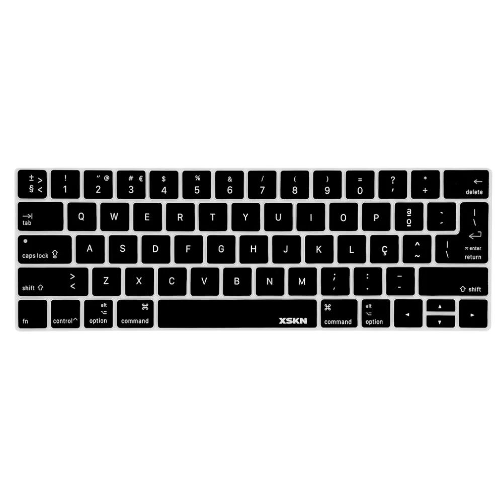XSKN Portuguese Keyboard Cover Skin for Touchbar ID Macbook 13 15 inch  A1706 A1707 (2016 Release), Free Gift Touch Bar sticker 