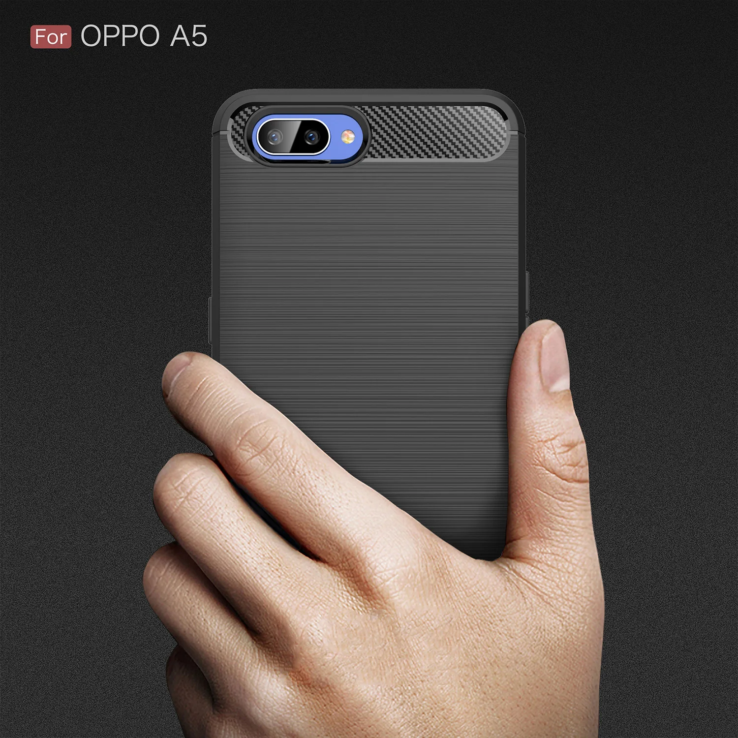 Wolfsay Carbon Fiber Case Oppo A5 Phone Case Oppo A3S Soft Wolfsay Carbon Fiber Case Oppo A5 Phone Case Oppo A3S Soft Silicone Cover For Oppo A3s Case Anti Slip Shell For Oppo A3s 6 2" in Fitted Cases from