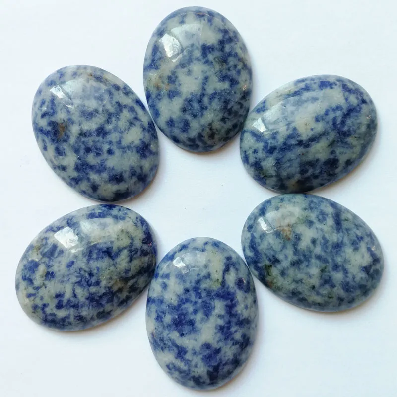 Fashion 12pcs natural stone beads for Jewelry making oval cabochon 30x40MM no hloe charm  mixed ring accessories diy gift new