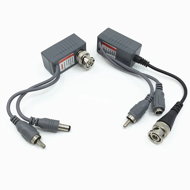 $20.58 5Pairs 10Pieces Camera Accessories BNC To RJ45 Passive Video Power + Audio Balun Transceiver For CCTV Camera