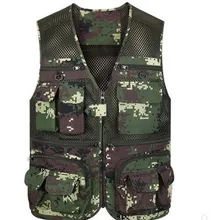 Мужская летняя безрукавка с несколькими карманами, повседневные мужские жилеты размера плюс, мужской жилет Colete De Pelo, военные рабочие жилеты K342