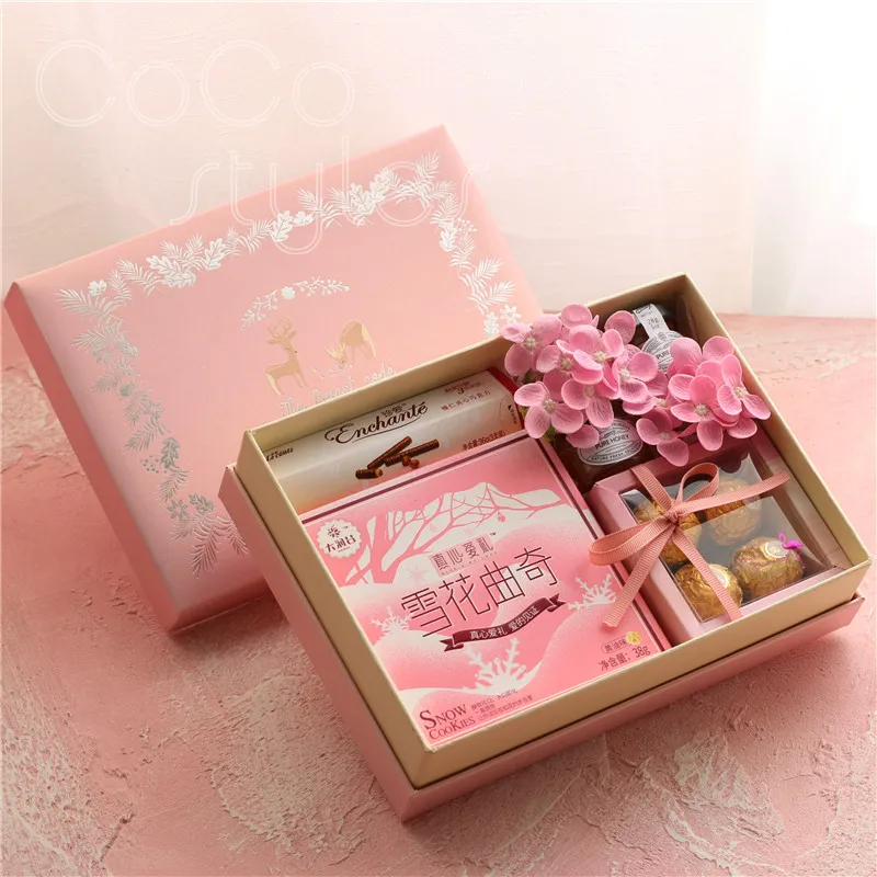Cocostyles изготовление под заказ популярные модные розовые закуски Подарочная коробка для невесты подарок подарочные наборы к Рождеству для женщин корпоративный подарок