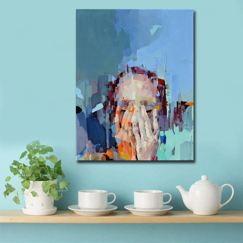 

Abstract Portrait Oil Painting for Living Room Single Panel Hanging Wall Picture Canvas Print Nordic Poster Home Decor no Frame