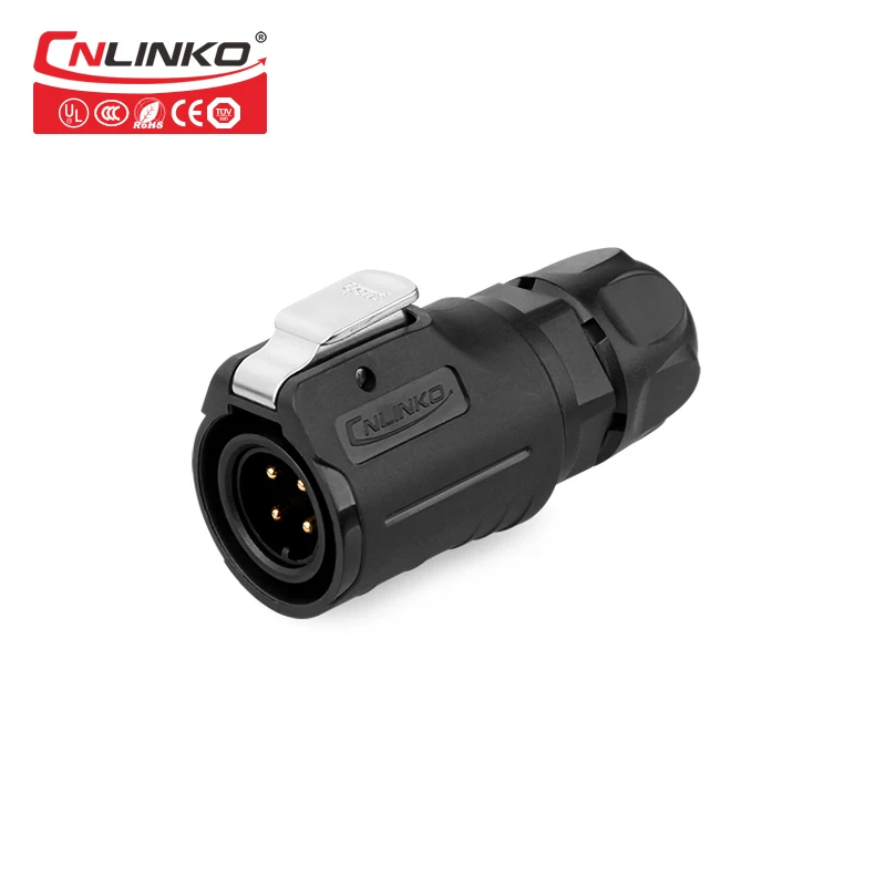 Cnlinko 4pin водонепроницаемый 10А ac dc Тип освещения питания m16 штекер и розетка с