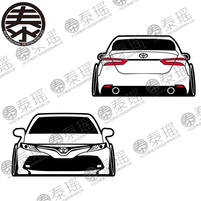 Автостайлинг TAIYAO Спортивная Автомобильная Наклейка для Toyota 2013 2018 Camry SE XSE 2 шт.