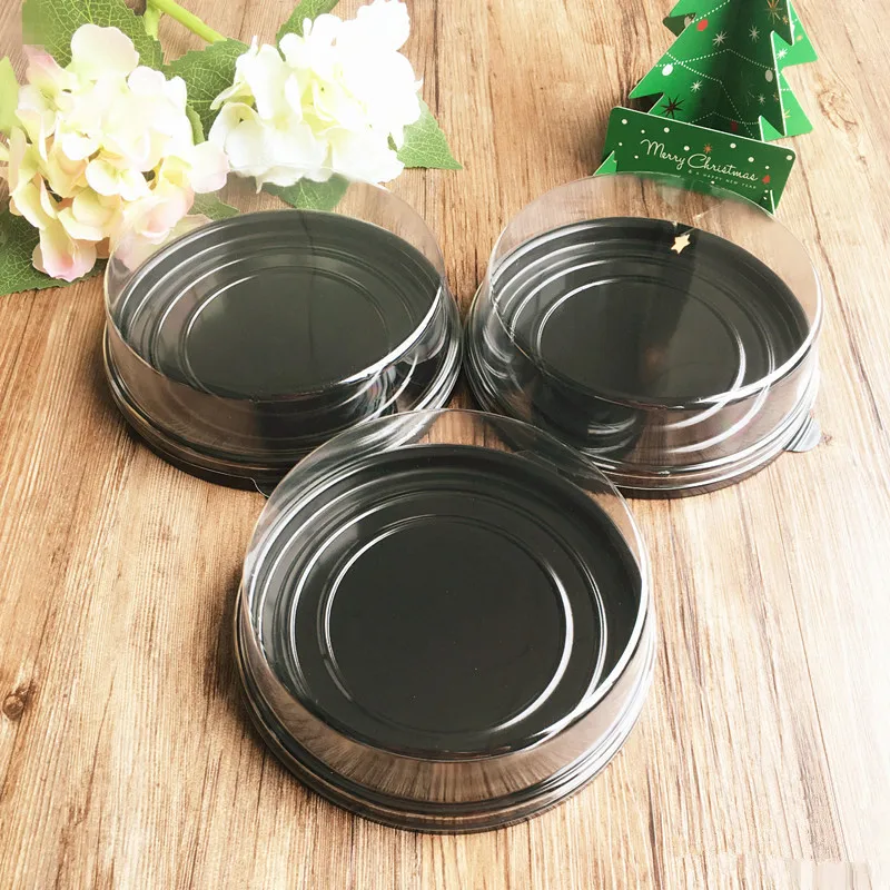 

Cake packing boxes transparent cheese cheese cake box round mousse box plastic package box