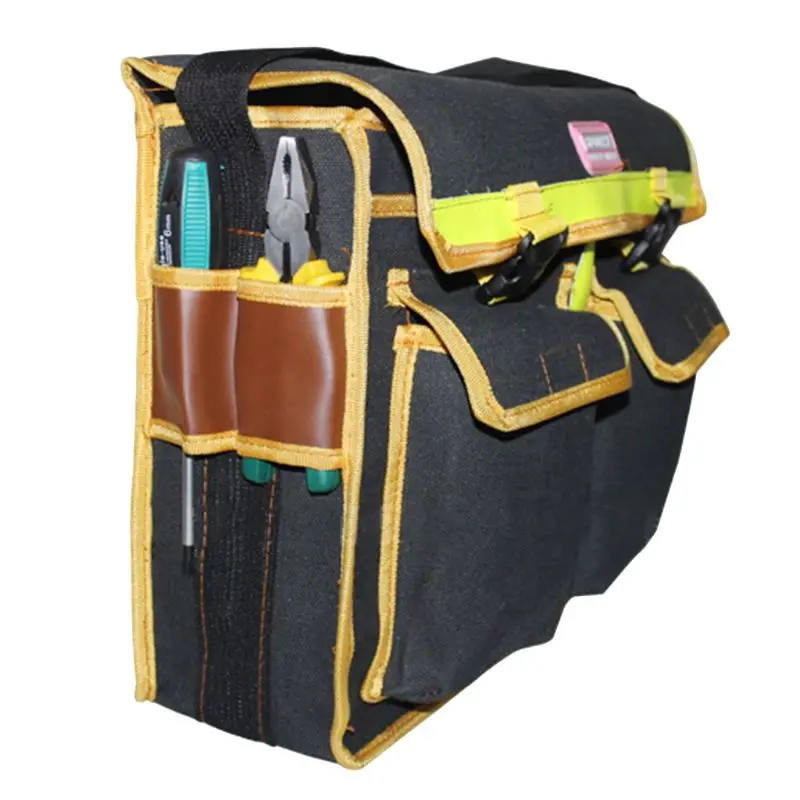 

Electrician Hardware Toolkit Shoulder Bag Waterproof Oxford Cloth Multi Organize Pockets Storage Pouch Portable Worker Tool