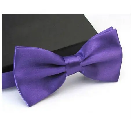 Высококачественный мужской однотонный модный галстук-бабочка аксессуары для свадебных костюмов костюмы для жениха 1 шт упакованы - Цвет: purple