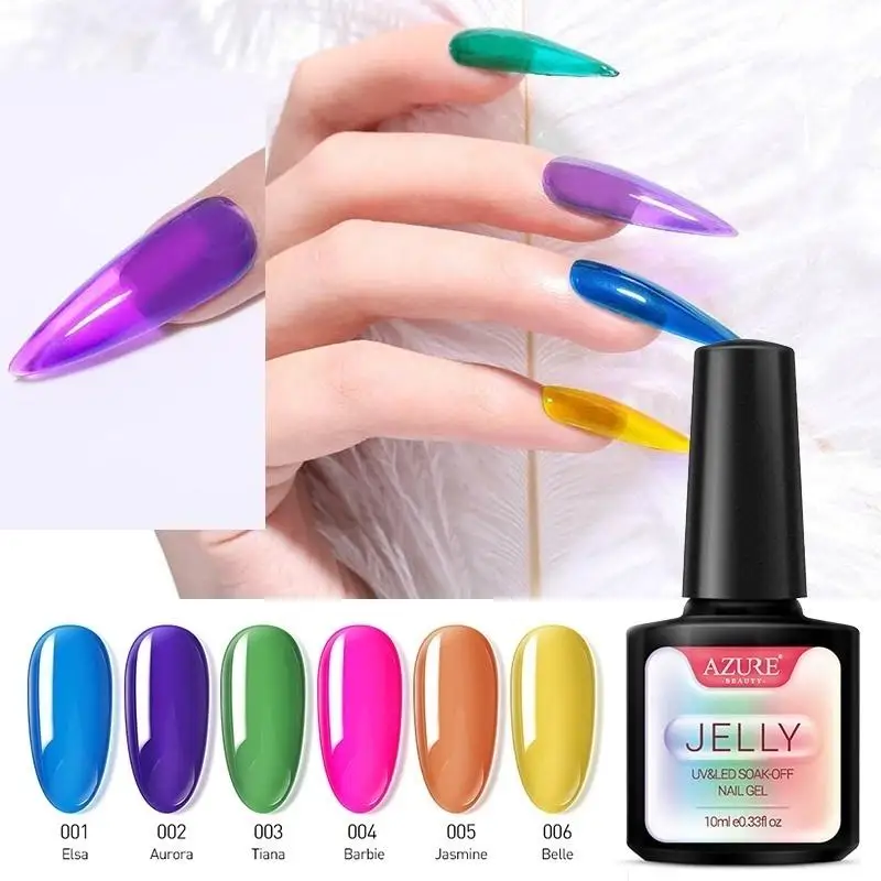 

Translucent Color Gel Polish Jelly Nails Gel Varnish UV LED Semi Permanent Nail Art Gel Lacquer