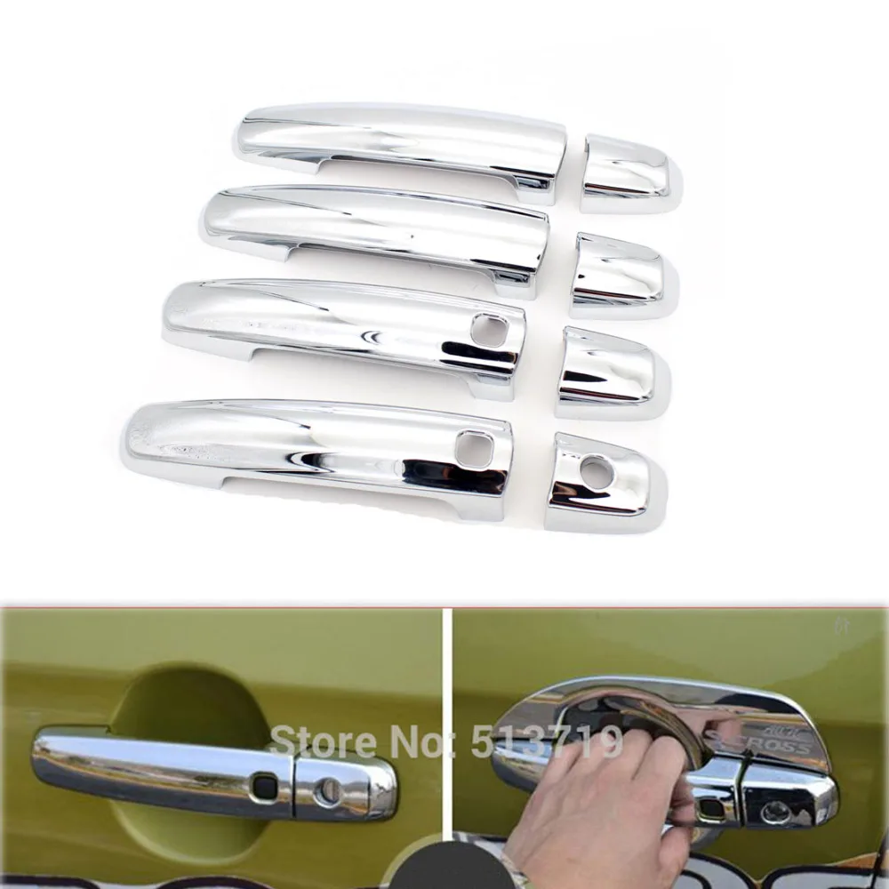 Dongzhen 8pcs Exterior Accessories ABS Chrome Car Door Handle Cover