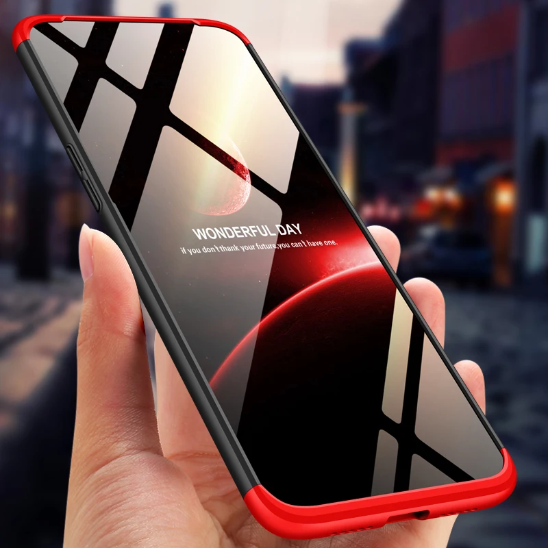 

For Oneplus 7 case 3-in-1 Plastic Hard 360 Full Protect Case For oneplus 7 oneplus7 Cover Anti-Shock Fully PC Case 1+7
