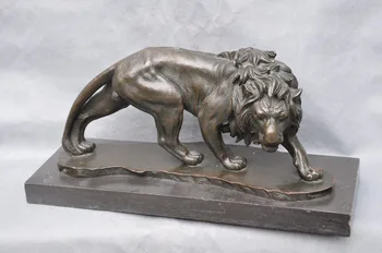 

bi002048 15 Bronze Animal Lion Foo Dog Art Sculpture Statue