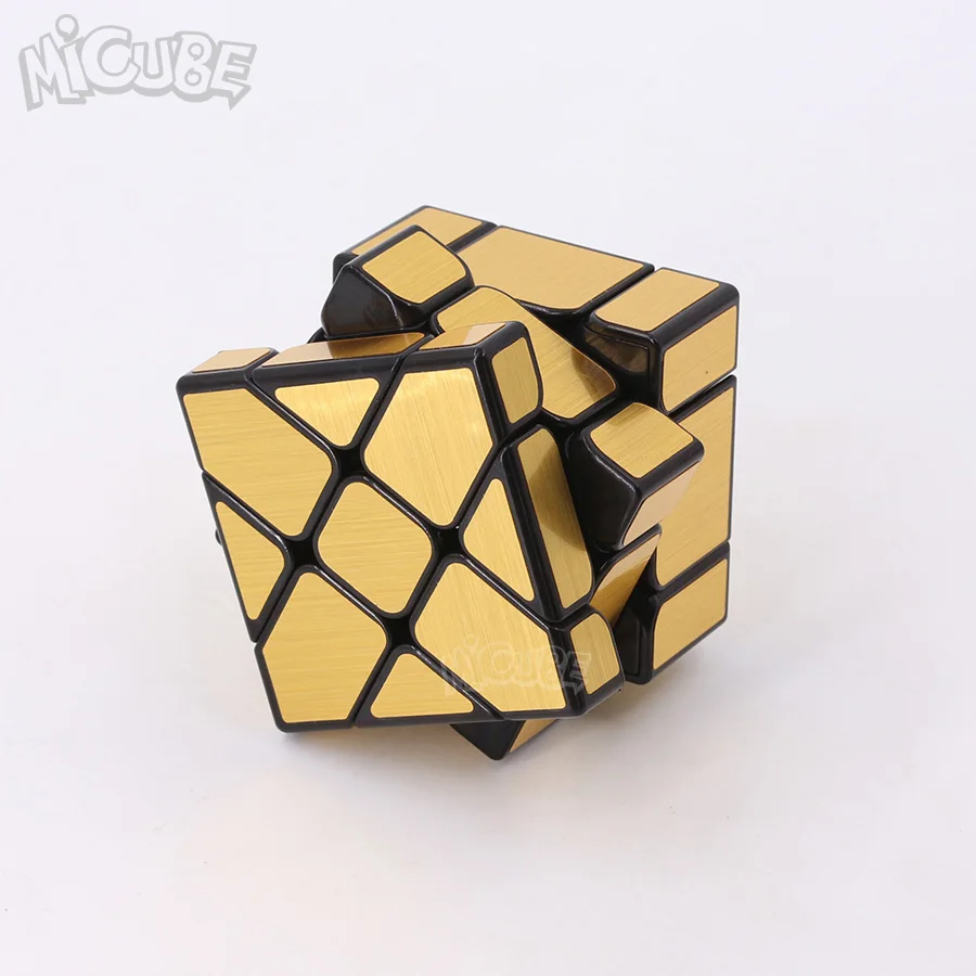 Зеркальный куб MofangJiaoshi Fisher зеркальный куб серебристо-золотой литой блестящий куб классная матовая наклейка игрушка витая головоломка