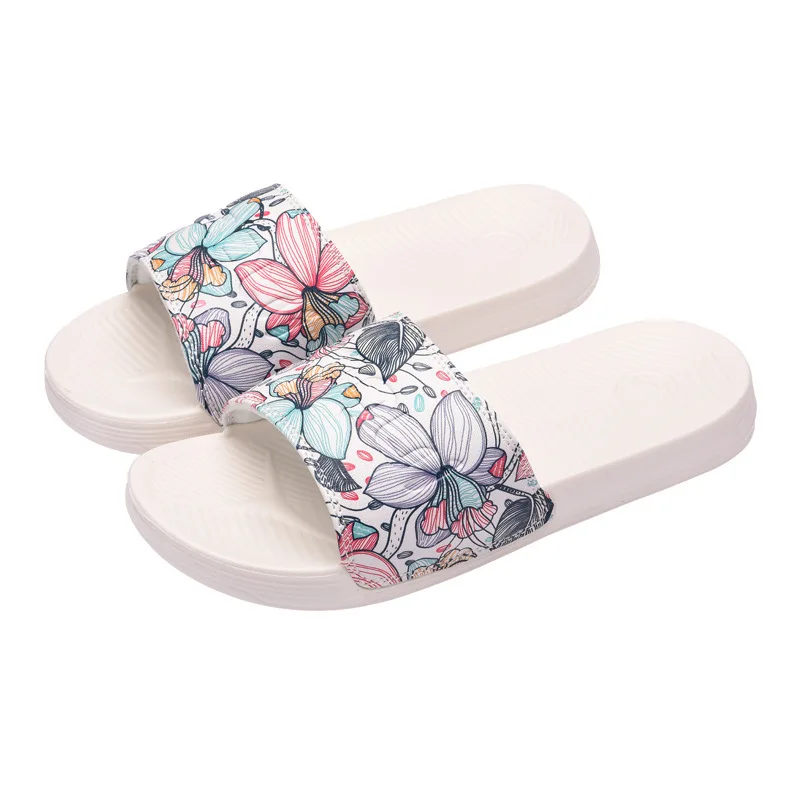 

Women Indoor Slippers Soft Bottom Print Summer Shoes Woman Home Slides Non-slip Platform Ladies Bathroom Floor Slippers SH051402