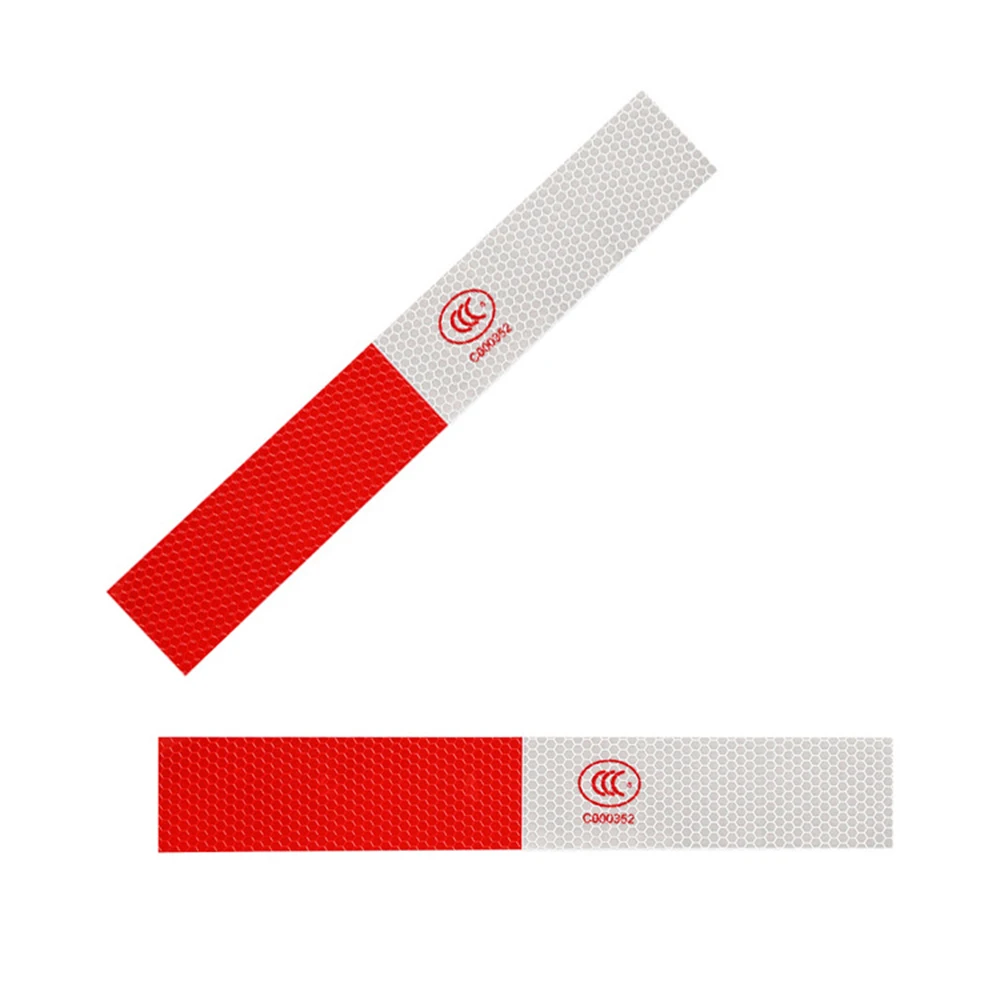 

1PCS 30*4.5cm Safety Mark Reflective Tape Stickers Self Adhesive Warning Night Strip Sticker Red+White Car Styling