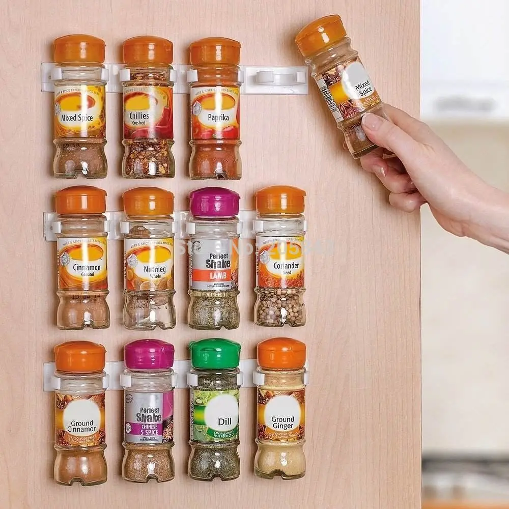 Juego de clips para organizador para almacenamiento, 12 tarros de especias|spice clip set|spice clipspice rack storage - AliExpress