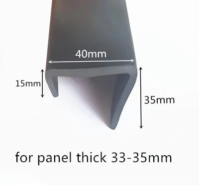 Rubber Sealing L Strip 15x40x35mm for 33-35mm thick Glass Metal Wood Panel Board Edge Encloser Shield White | Обустройство дома