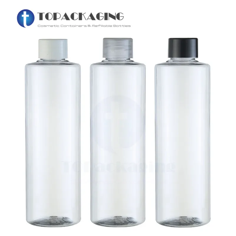 20PCS*250ML Screw Cap Bottle Transparent Plastic Cosmetic Container Empty Shampoo Lotion Shower Gel Serum Refillable Packing custom custom transparent food container pet disposable plastic clamshell vegetable fruit packaging box for grape lychee cherry