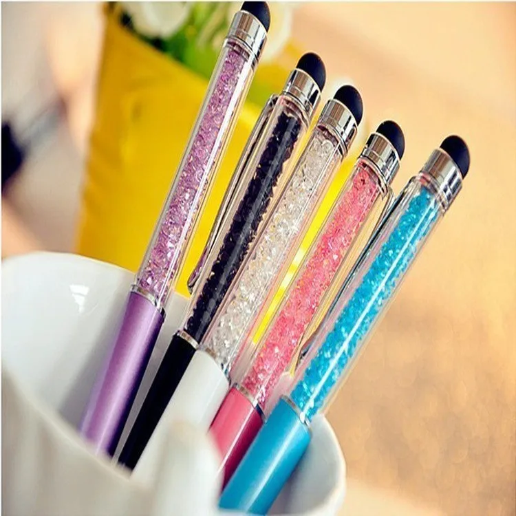 5pcs/lot Back To School Crystal Diamond Pen Touch Screen StudentBallpoint PenNew 