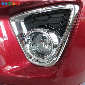 

For Mazda CX-5 CX5 2012 2013 2014 2015 ABS Chrome Exterior Front Foglight Lamp Protector Cover Trims Sticker Auto Accessories